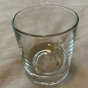 Crown Royal Rocks Glass 8 Oz Embossed Logo 3 1/4 In Round 3 1/2 In Tall Cocktail